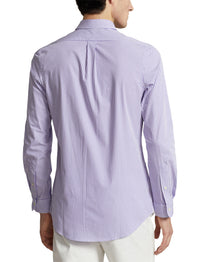 Chemise rayée Slim Fit popeline stretch - Lavender & White