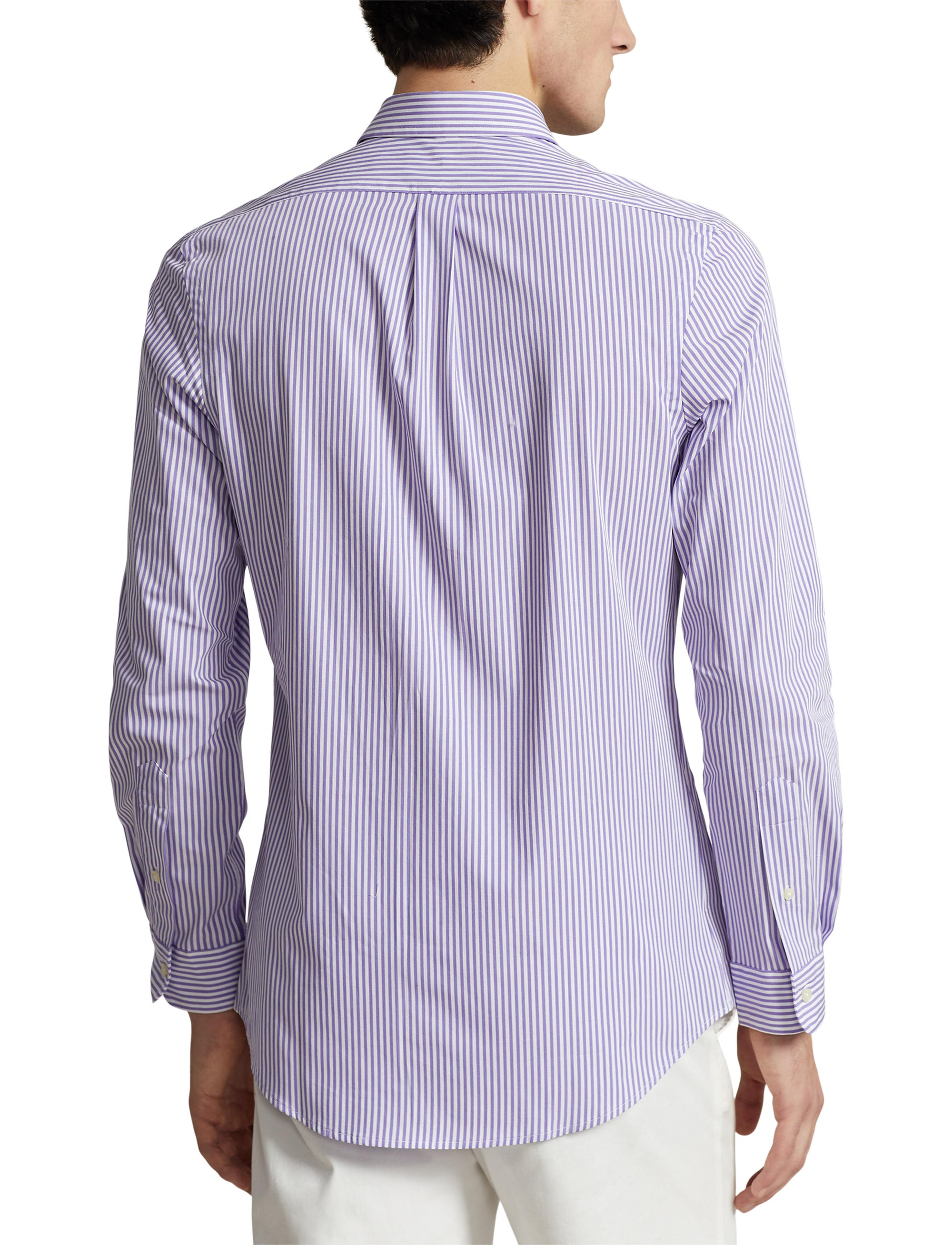 Chemise rayée Slim Fit popeline stretch - Lavender & White