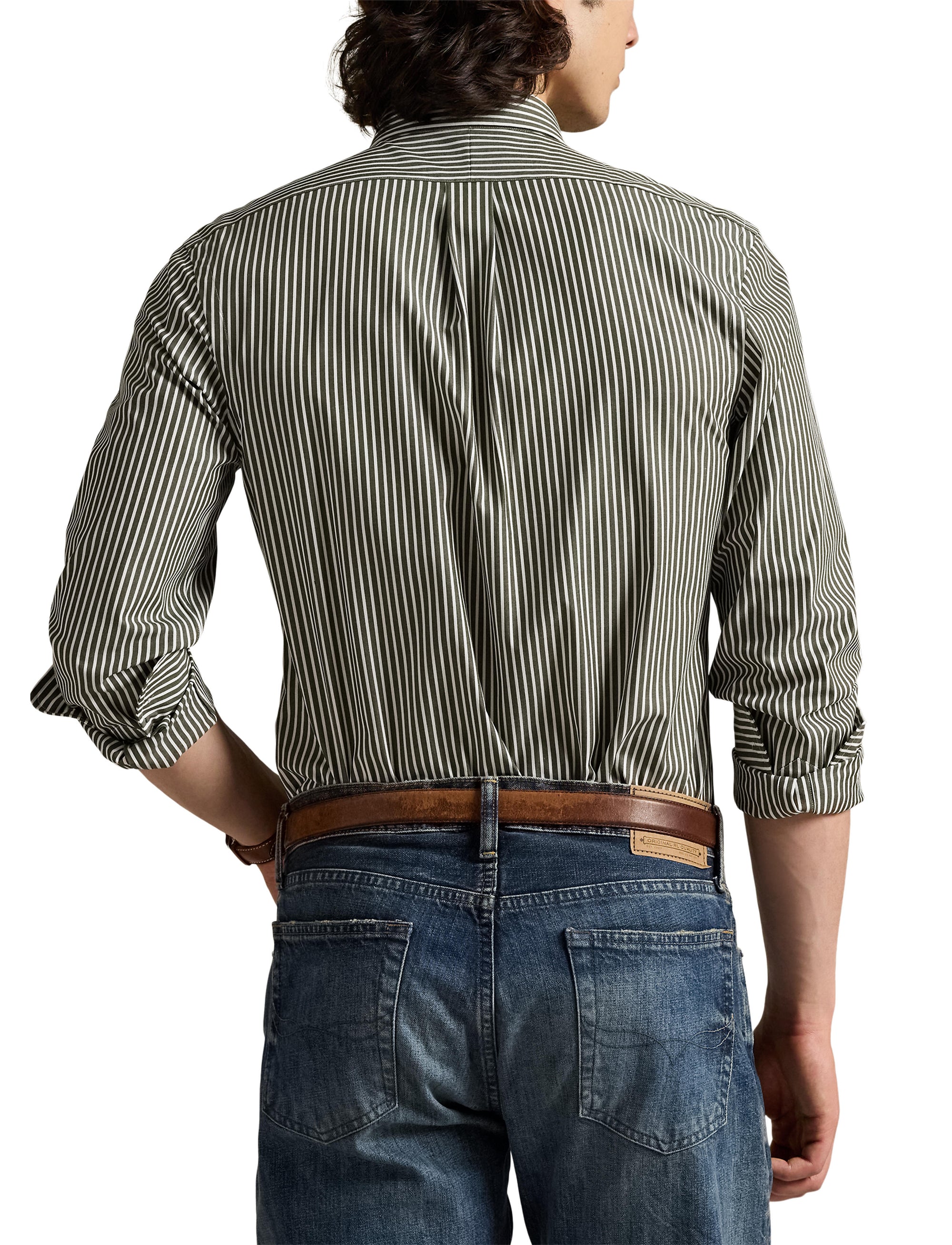 Chemise rayée Custom Fit popeline - Armadillo & White