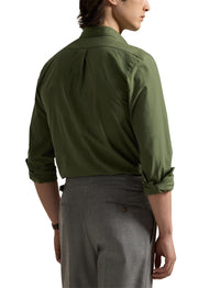 Slim Fit Shirt in stretch poplin - Supply Olive