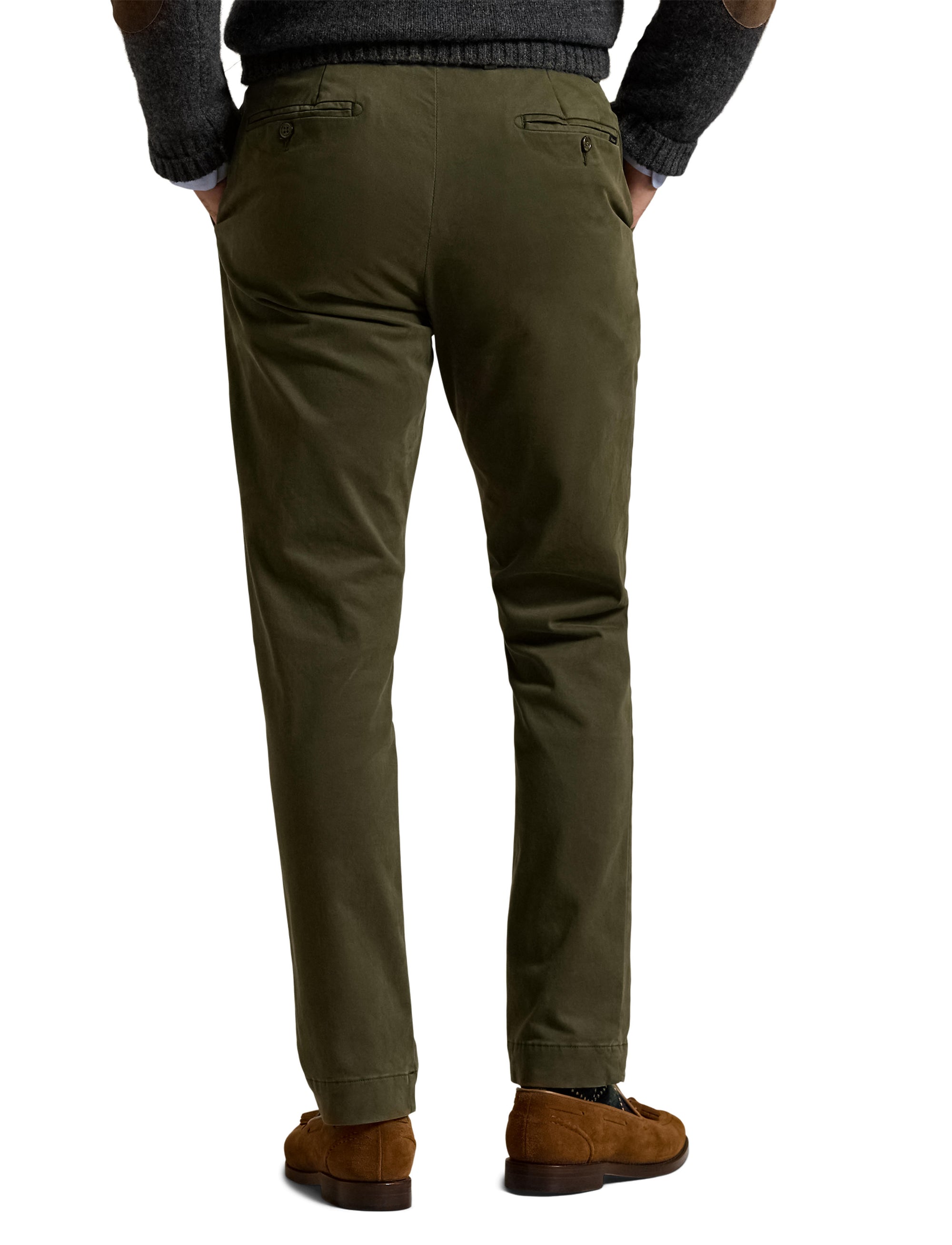 Pantalon Slim Jarrett satinette stretch - Estate Olive
