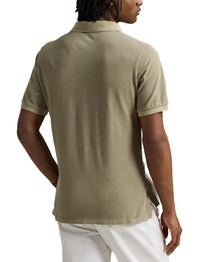 Polo Custom Slim Fit en piqué teint - Olive