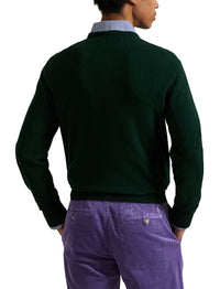 Pull col rond en laine  - Moss Agate
