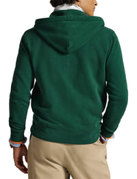 Sweat à capuche zippé teint en pièce - Frond Green