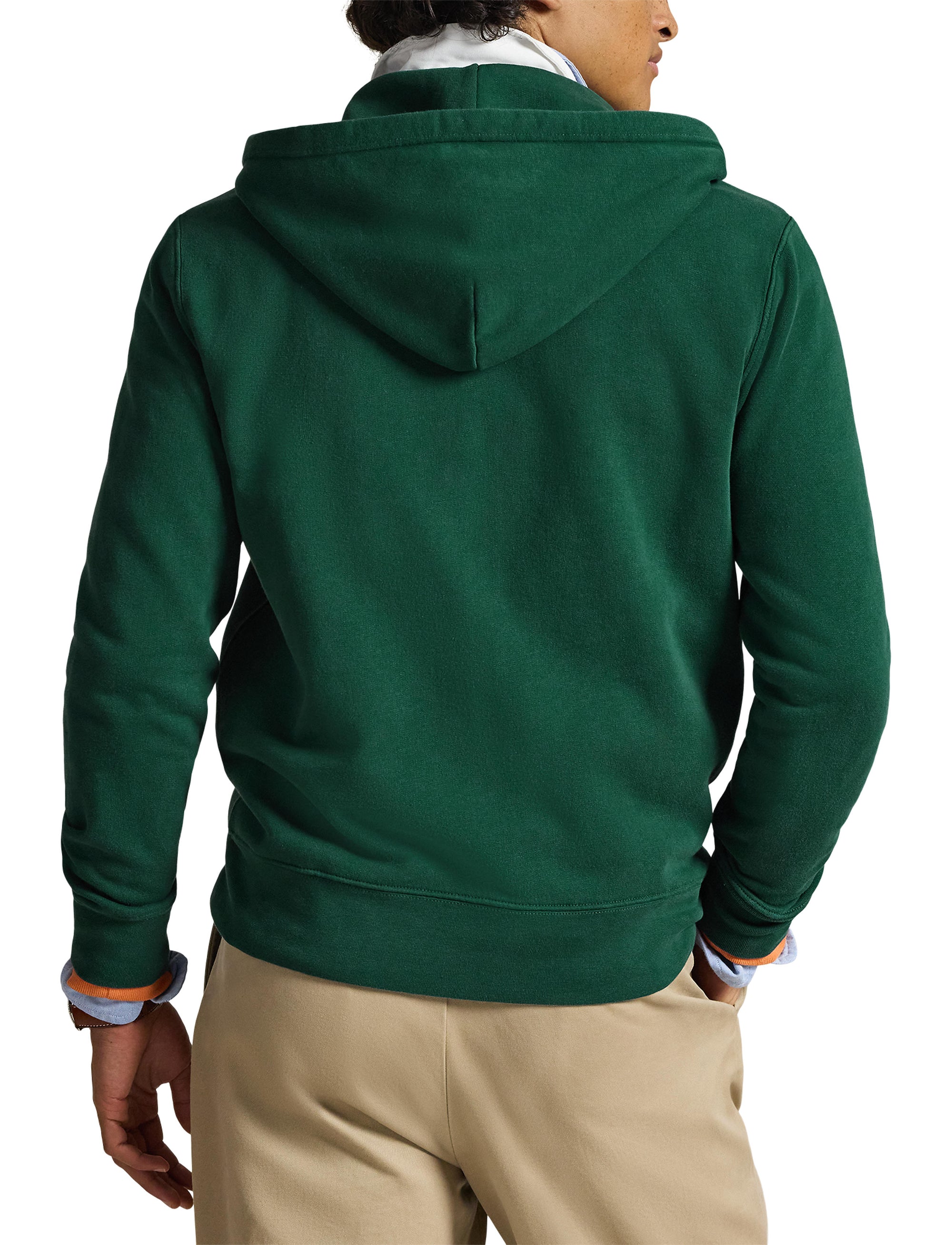 Sweat à capuche zippé teint en pièce - Frond Green