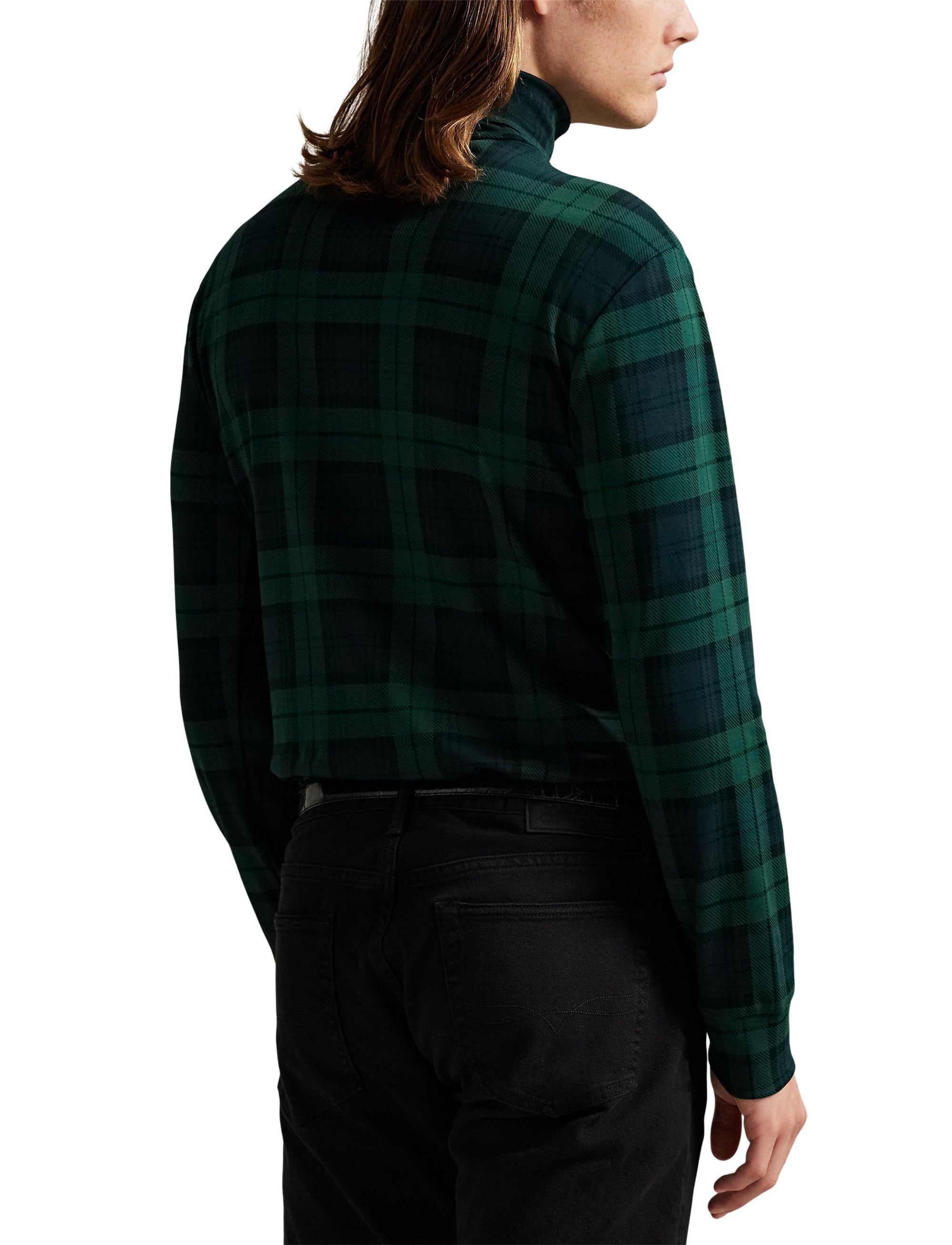 4pcs / NEW // BLACKWATCH PLAID PULLOVER LONG SLEEVE LSTURTLEM1