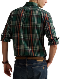 Chemise Oxford ajustée écossaise - Pine, Wine & Multicolore