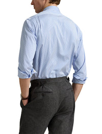 Chemise en popeline rayée Custom Fit - Blue & White