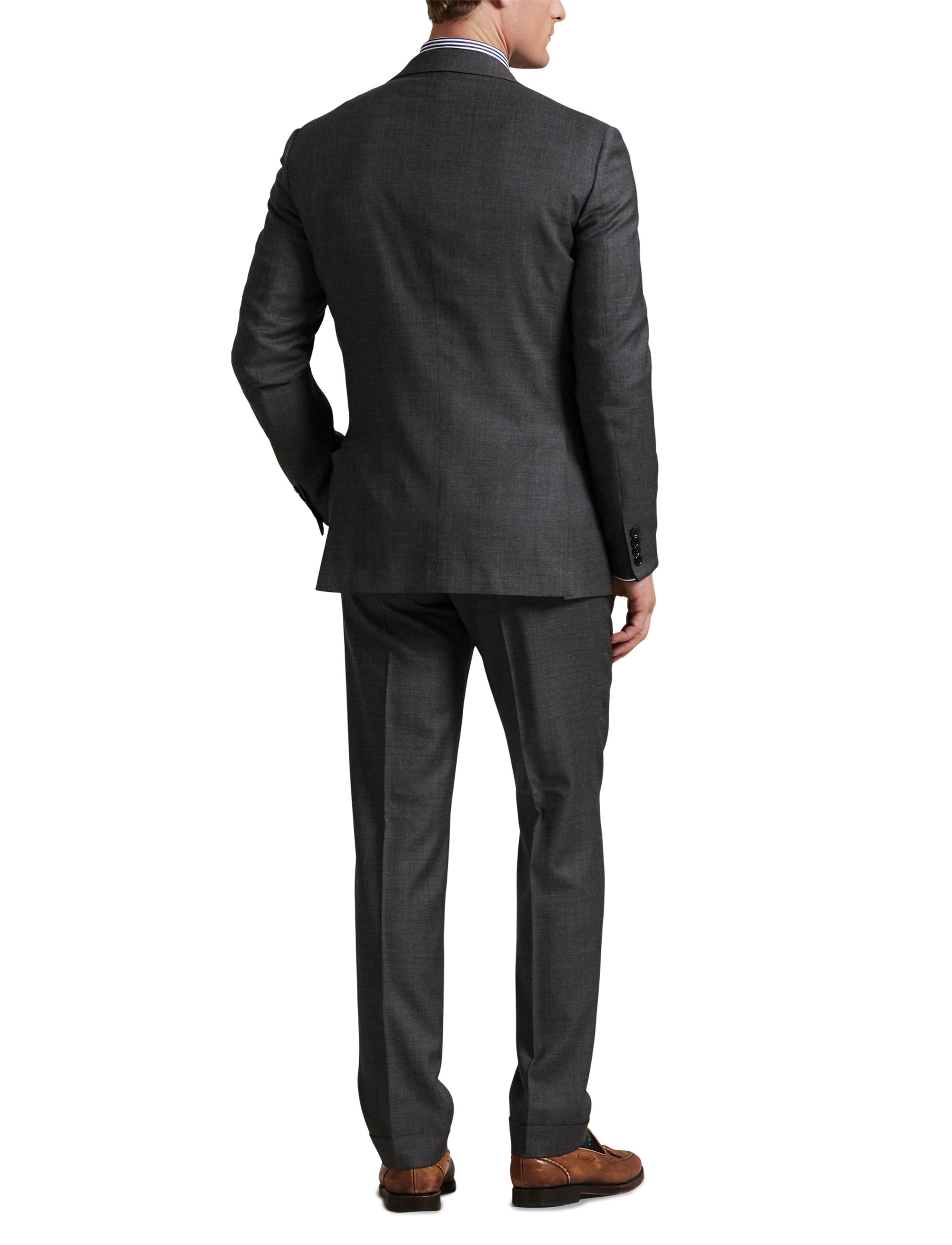 Costume peau de requin Polo Tailored Fit en laine - Medium Grey & Multicolore