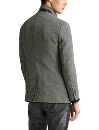 5pcs / NEW // BLACK AND CREAM SPORTCOAT SINGLE BREASTED PS 2NT