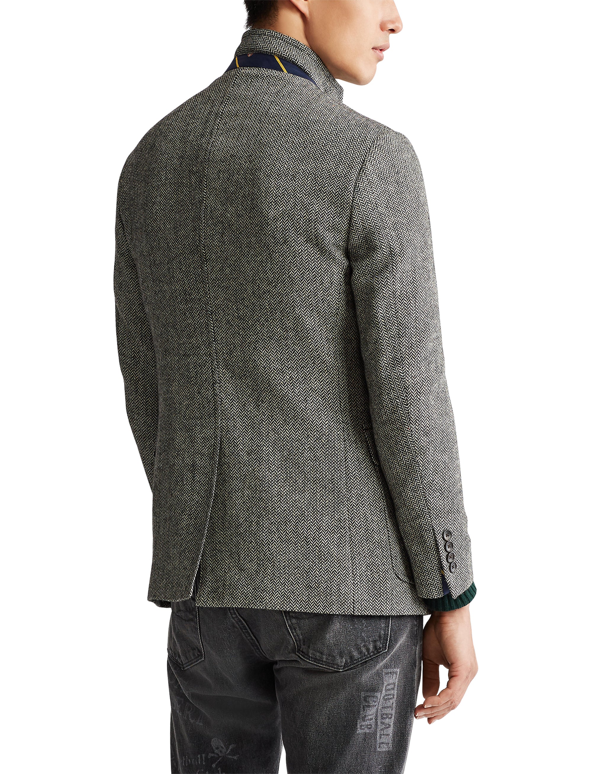 5pcs / NEW // BLACK AND CREAM SPORTCOAT SINGLE BREASTED PS 2NT