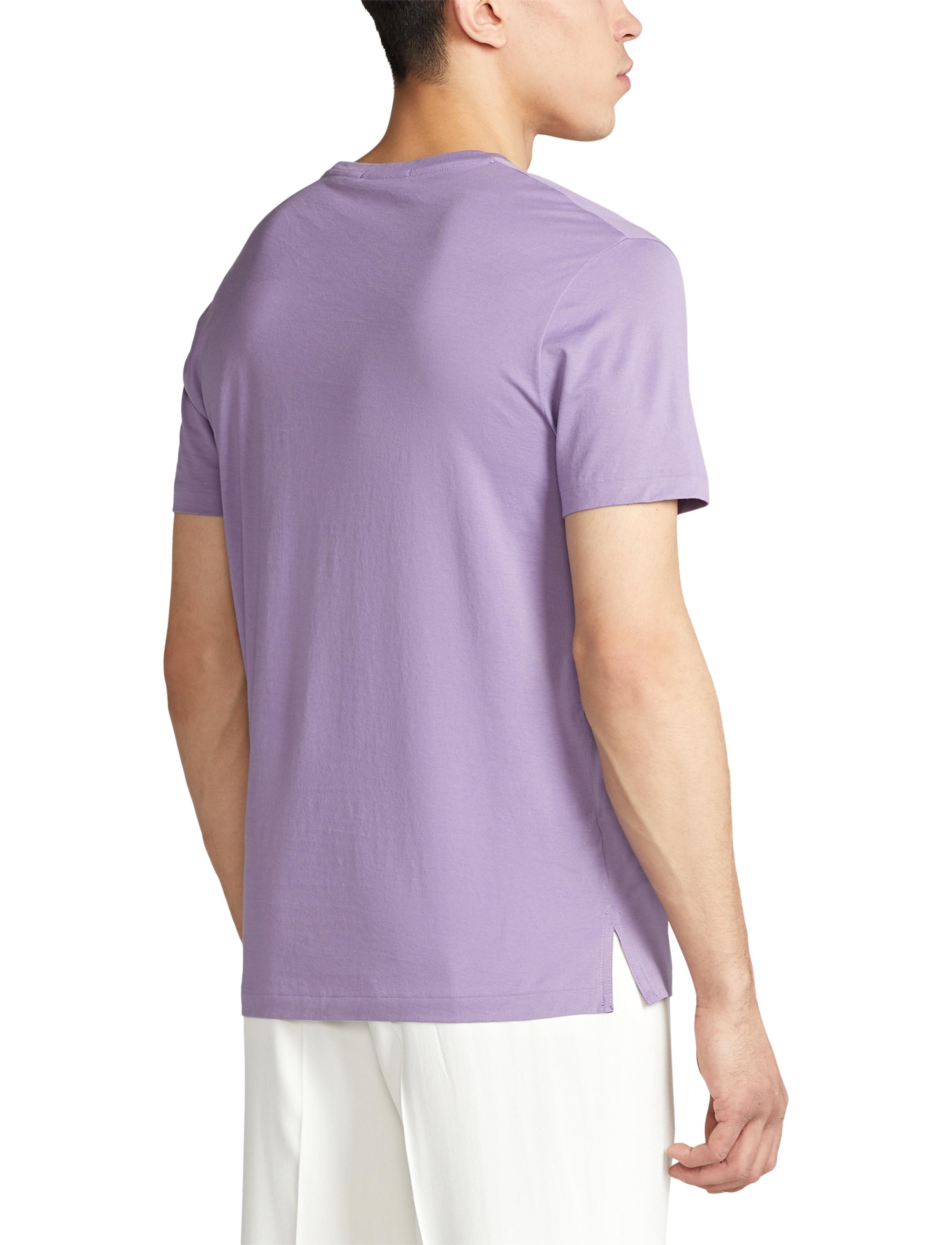 Round-neck T-shirt in Scottish yarn - Purple Haze
