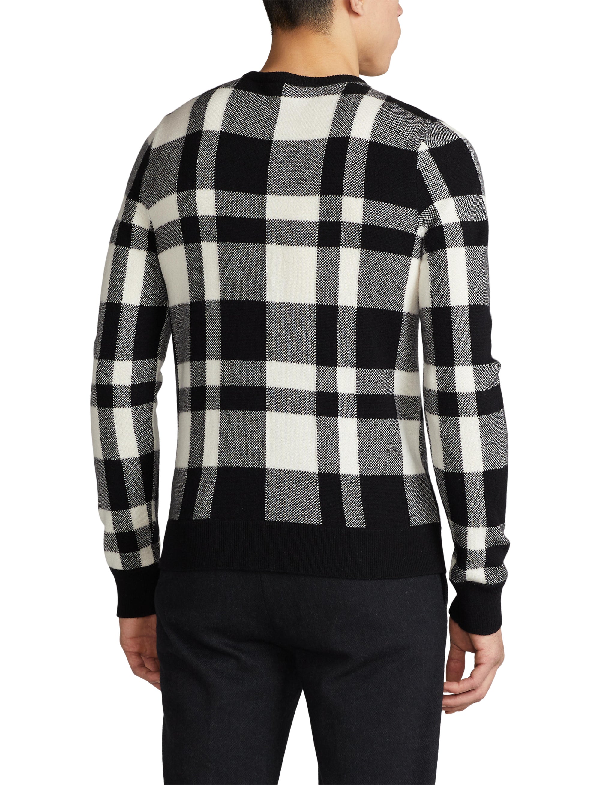 Pull en cachemire écossais - Classic Black With Lux Cream