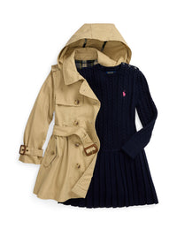Hooded trench coat - Classic Khaki