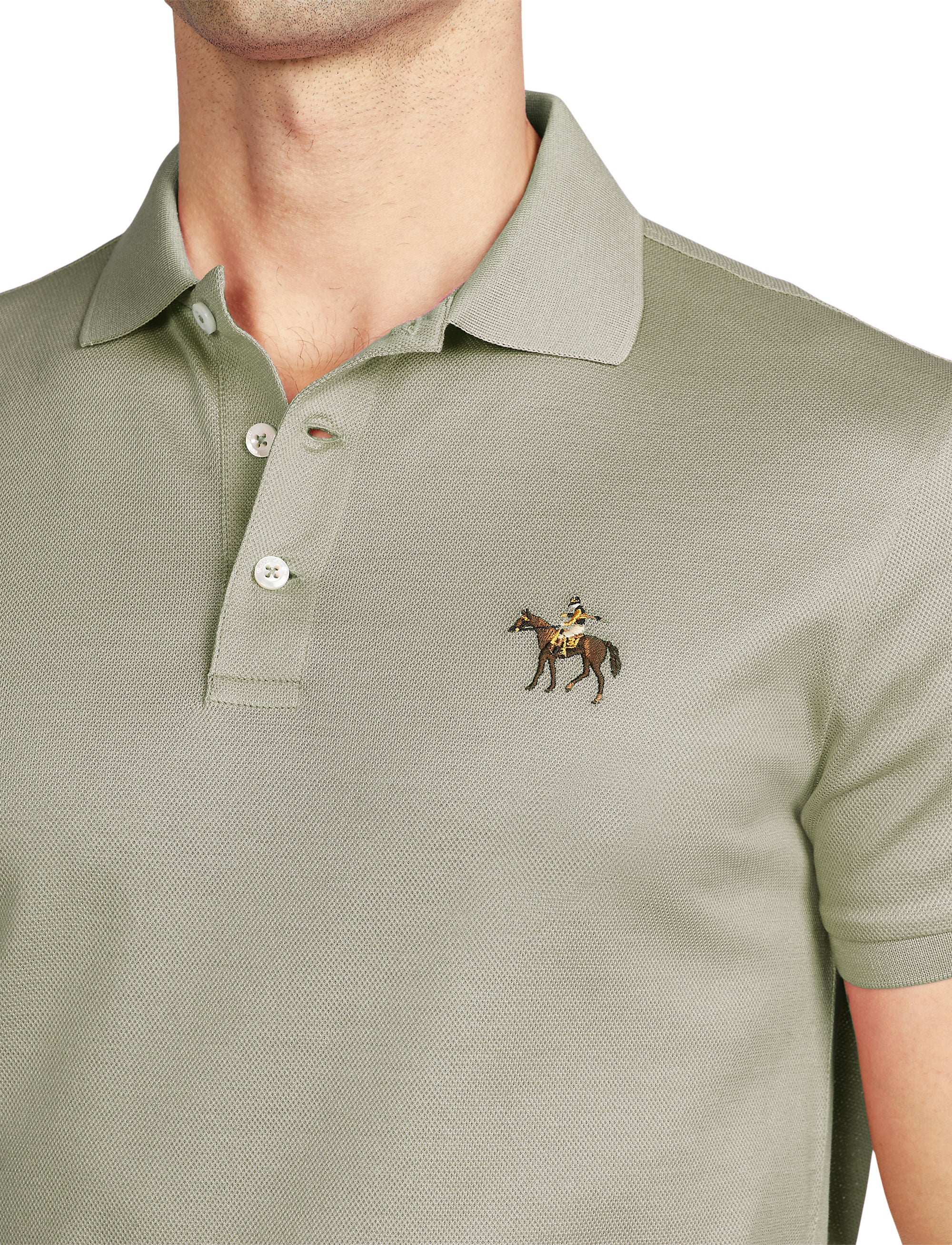 Polo Custom Slim Fit en piqué - Sea Spray