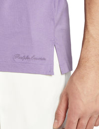 Round-neck T-shirt in Scottish yarn - Purple Haze