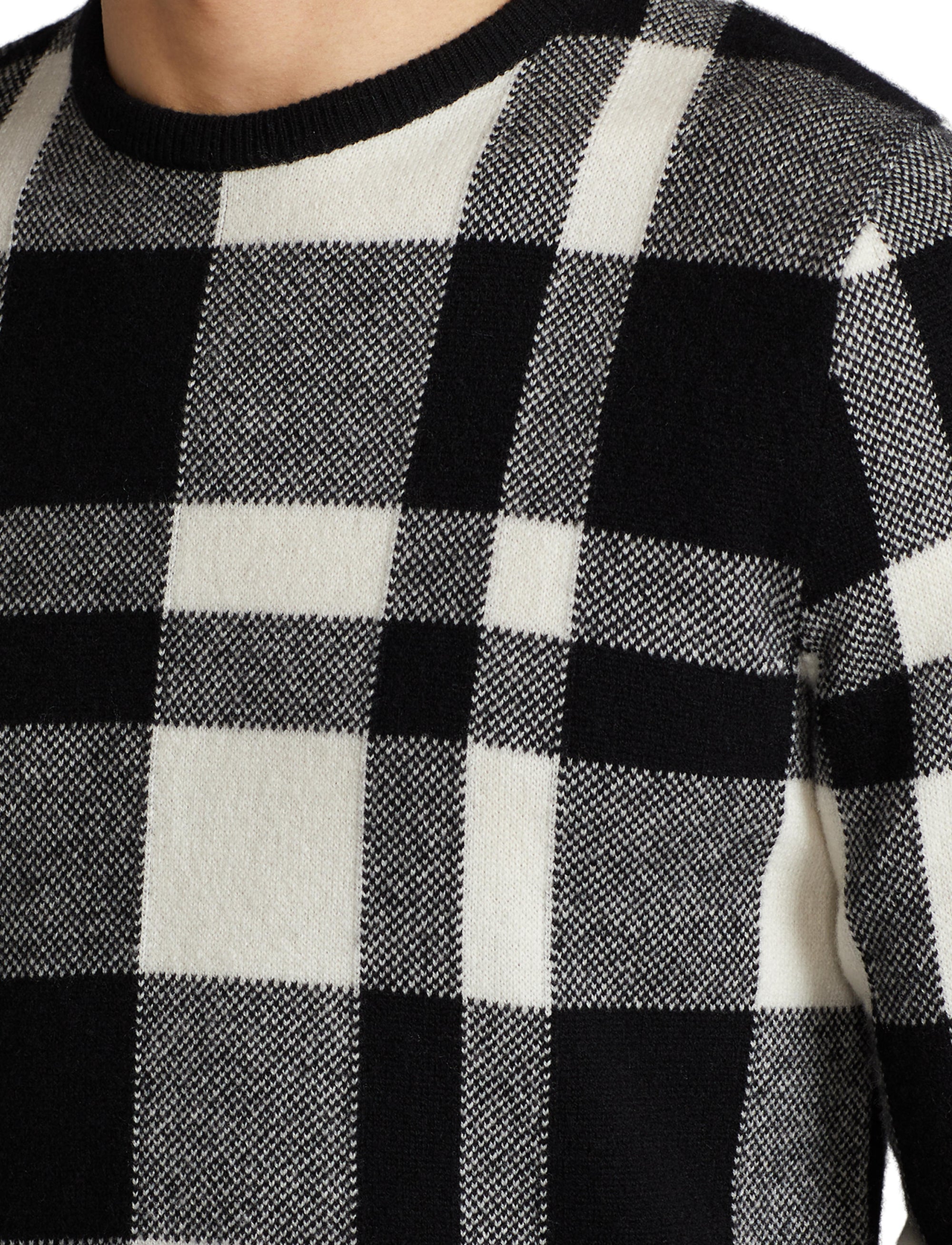 Pull en cachemire écossais - Classic Black With Lux Cream