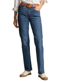 Jean à coupe droite et taille haute - Telesto Wash