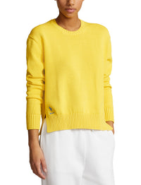 Pull col rond en coton  - Sunfish Yellow