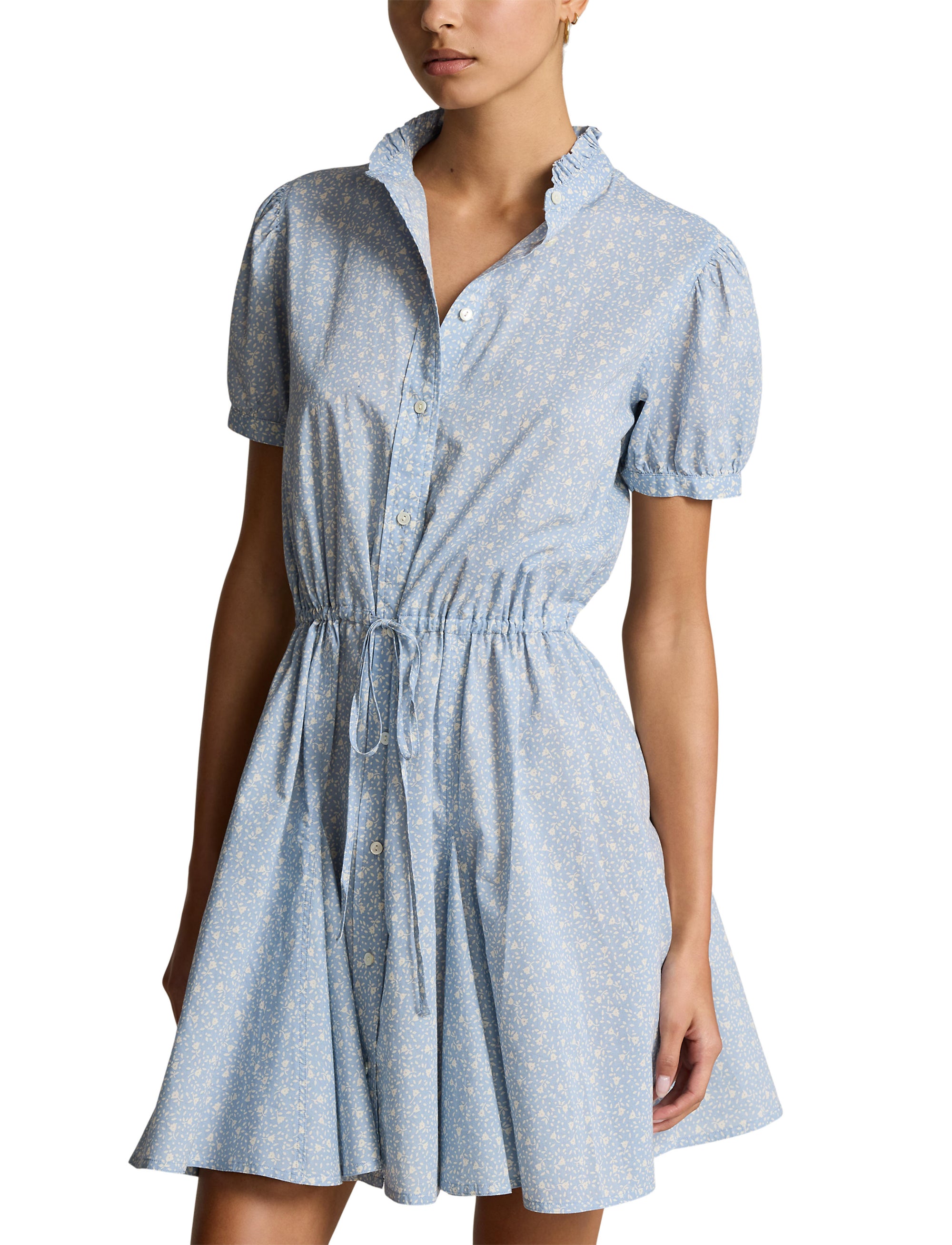 Robe fleurie cordon de serrage en coton - Mini Tulip Floral