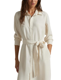 Robe-chemise en satin - Mascarpone Cream