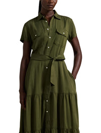 Robe-chemise gitane ceinturée - Expedition Olive