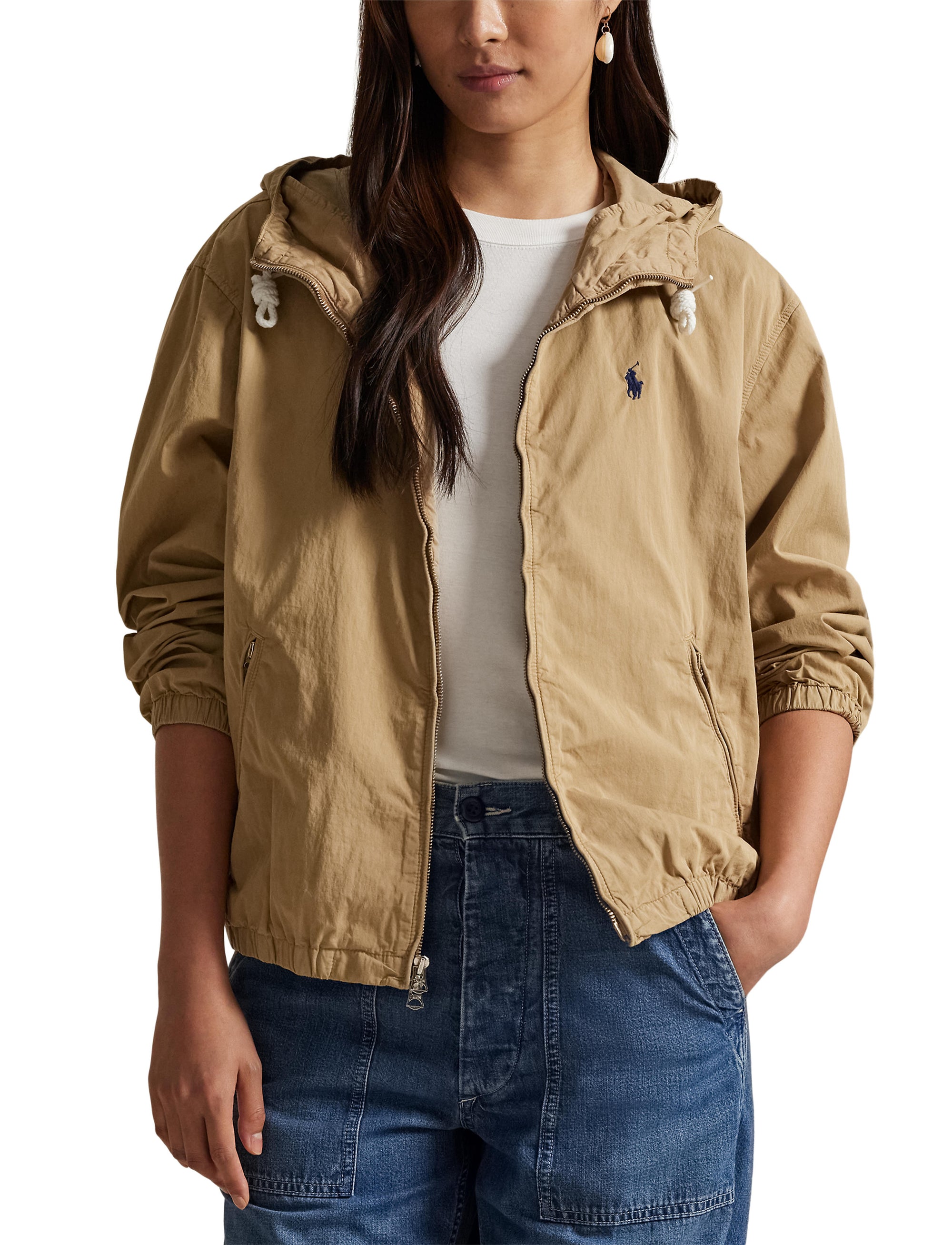 Twill hooded jacket - Cafe Tan