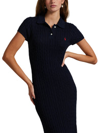 Robe polo torsadée  - Hunter Navy