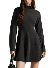Robe-pull à col roulé en cachemire - Stadium Grey Heather