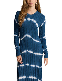 Tie-dye cotton jumper dress - Indigo Tie Dye