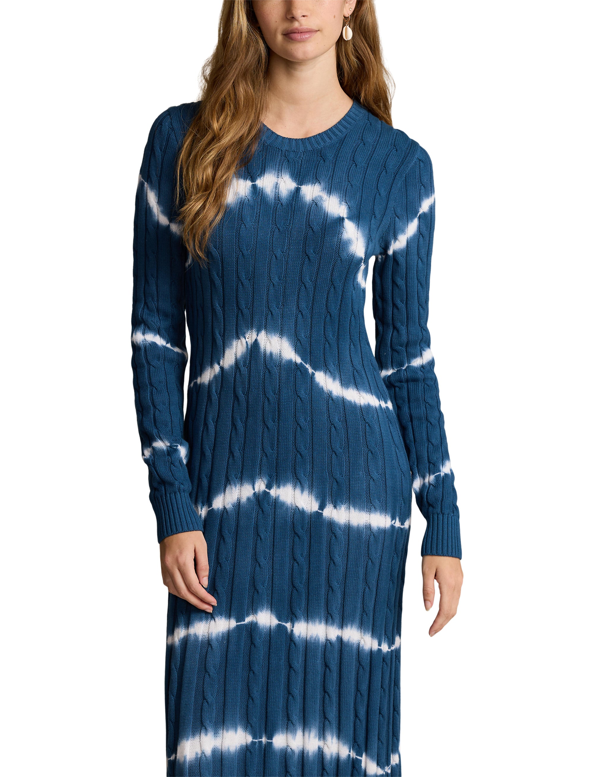 Tie-dye cotton jumper dress - Indigo Tie Dye