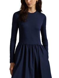 Robe manches longues en coton - Cruise Navy