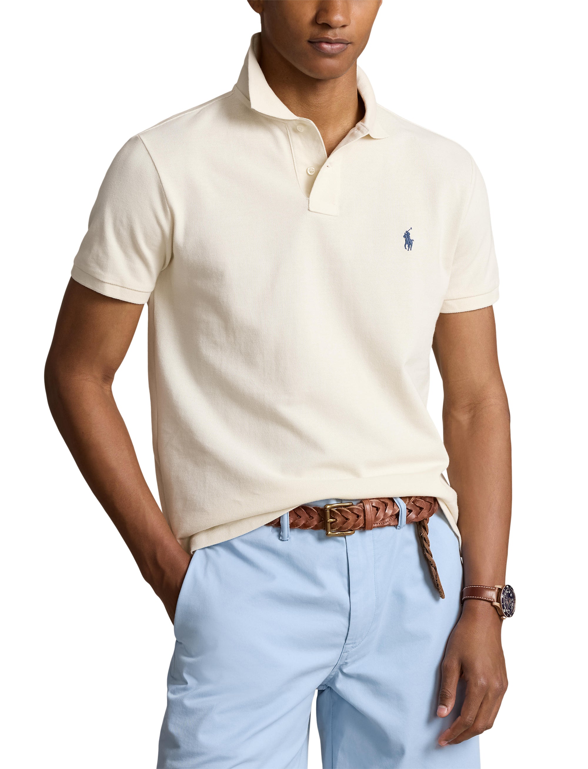 Polo coupe classique en coton piqué - Herbal Milk