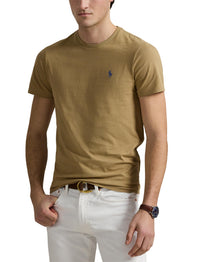 T-shirt col rond jersey Custom Slim Fit - Coastal Beige