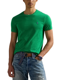 T-shirt col rond jersey Custom Slim Fit - Cruise Green