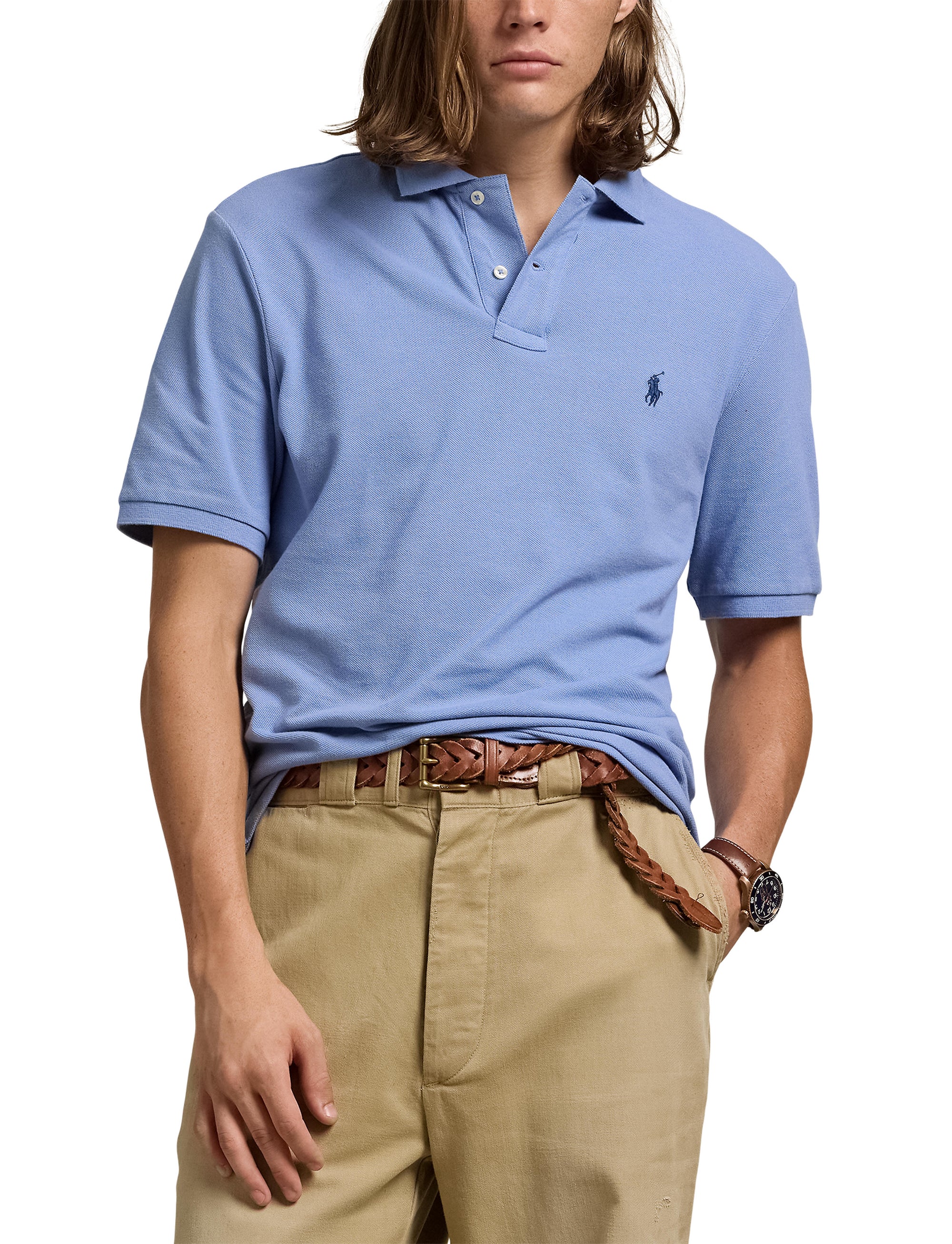 Polo en piqué coupe ajustée - Campus Blue