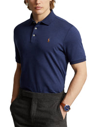 Polo en coton doux coupe ajustée - Spring Navy Heather