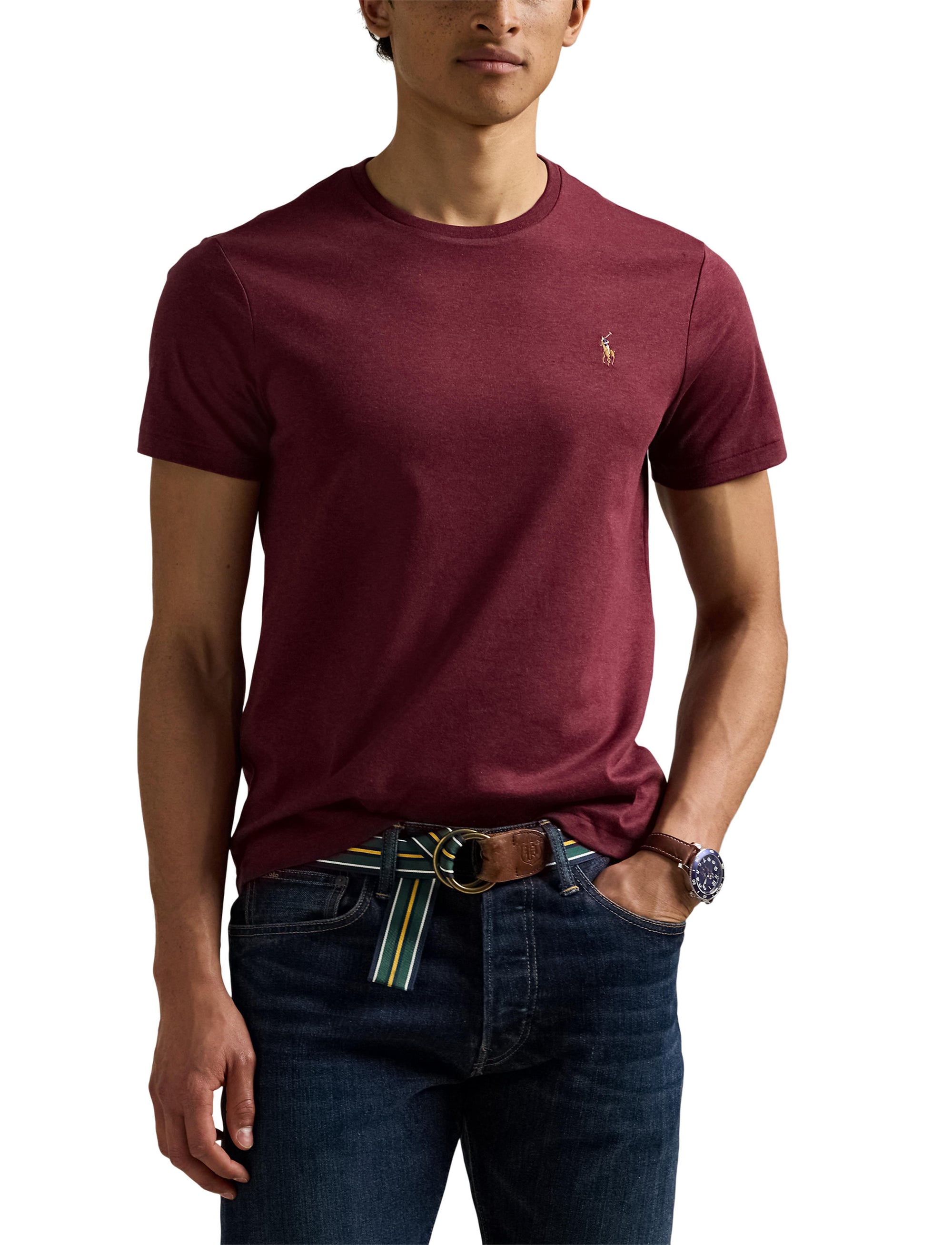 T-shirt Custom Slim Fit - Spring Wine Heather