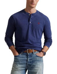 Top col tunisien en jersey flammé - Cruise Navy