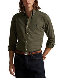 Chemise ajustée en popeline grattée - Ranger Green