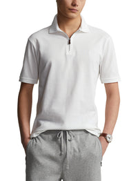 Polo stretch coupe ajustée - White