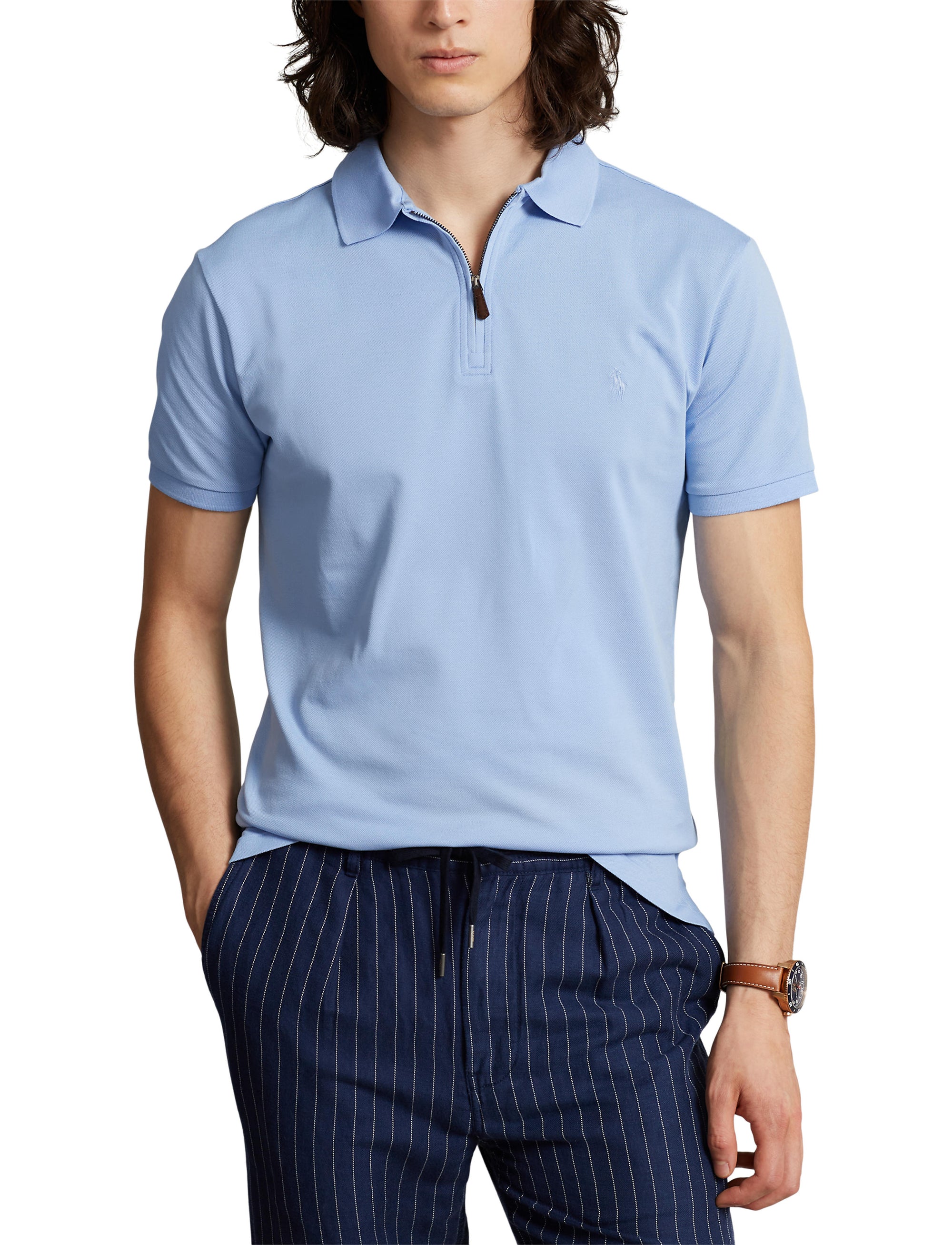 1pcs / NEW // AUSTIN BLUE/C7156 POLO SHIRT SHORT SLEEVE SSKCCMSLM5