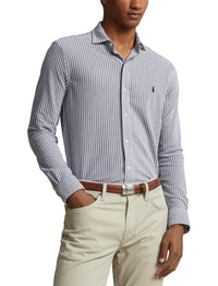 Chemise Oxford rayée coupe ajustée - Newport Navy & White