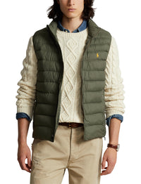Water-repellent stowable waistcoat - Thermal Green