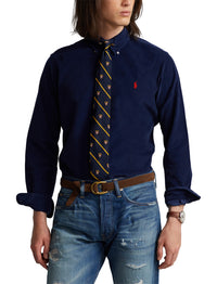 Fitted corduroy shirt - Newport Navy