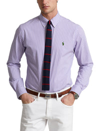1pcs / NEW // 4655K LAVENDER/WHITE SPORT SHIRT LONG SLEEVE SLBDPPCS