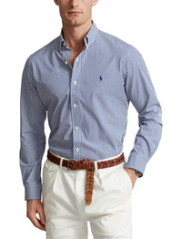 Chemise à manches longues - Navy & White