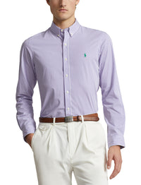 Chemise rayée Slim Fit popeline stretch - Lavender & White