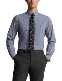 Chemise Custom Fit vichy popeline  - Navy & White