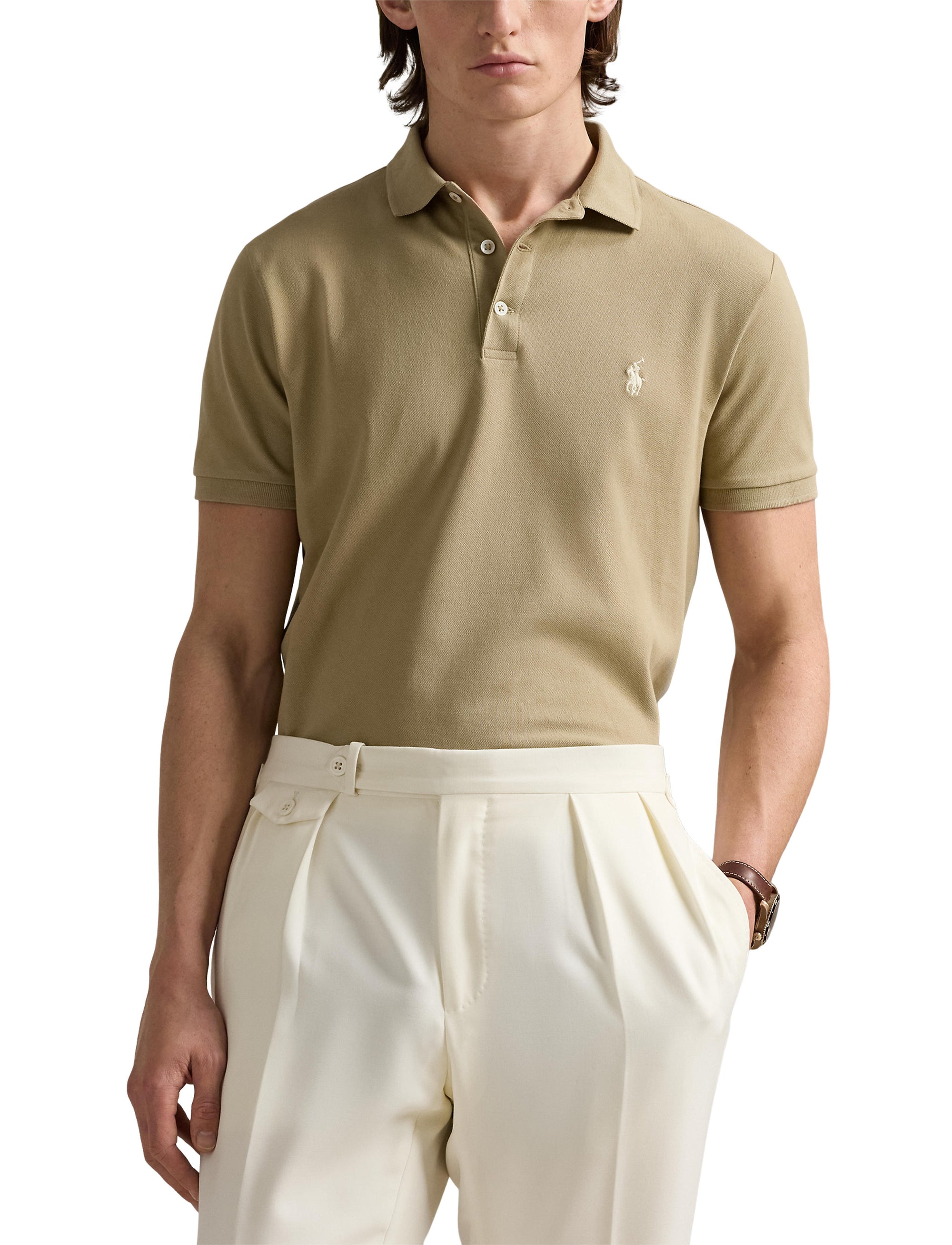7pcs / NEW // CLASSIC KHAKI/C8125 POLO SHIRT SHORT SLEEVE SSKCPLKTM1